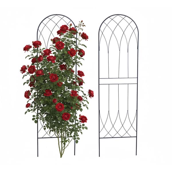 Trellis 140x38x1 cm Svart Stål, Kodustaar
