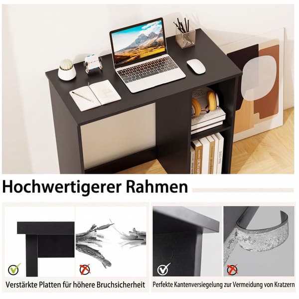 Skrivebord 80x40x74 cm kaffe
