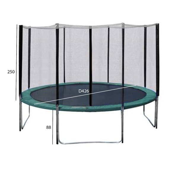 Trampolin 426 cm Grön, polyester