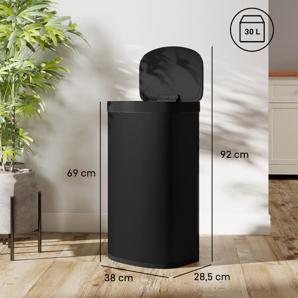 Sensor affaldsspand 55L 38x28,5x69 cm sort
