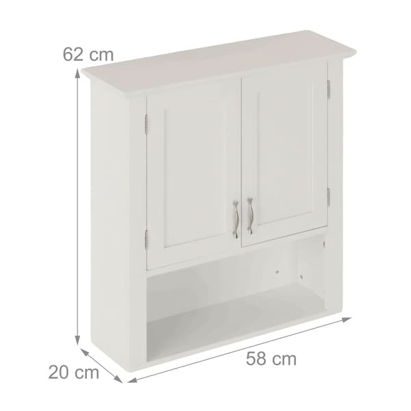 Väggskåp 62x58x20 cm Vit MDF, Kodustaar
