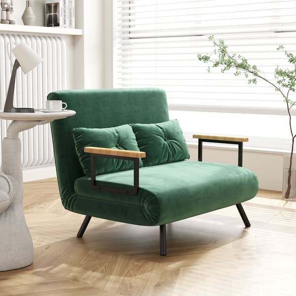 Sofa Seng 102x73x81 cm Grøn Fløjl Polstring