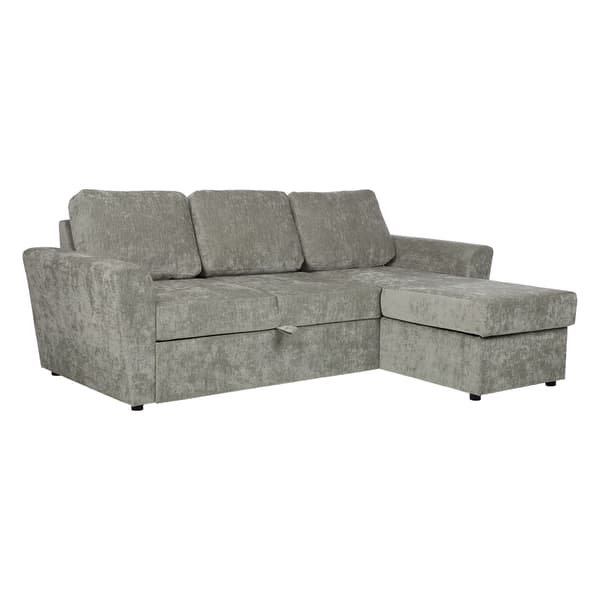 Hörnbäddsoffa INGA 217x160x88 cm Ljusgrönt tyg