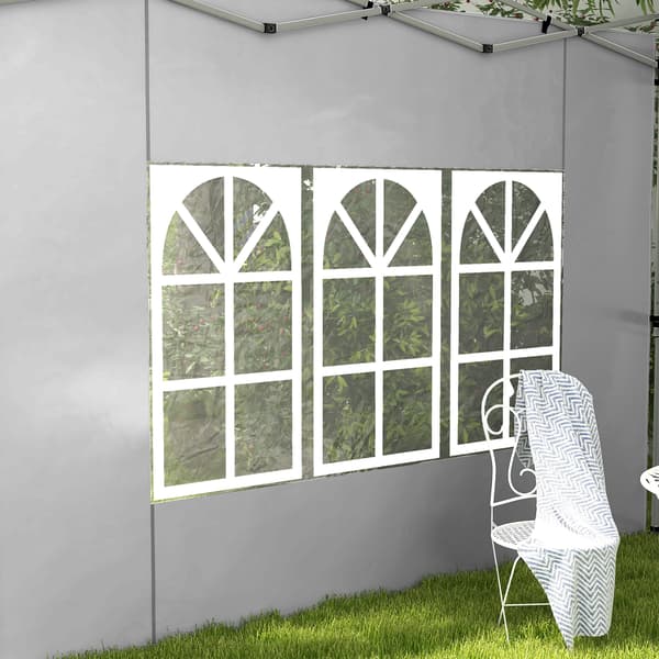 Pavillon Sidepanel Sæt, 295x195 cm, Grå, Vandtæt