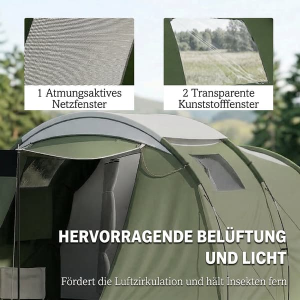Campingtält 460x260x190 cm Grönt Polyester