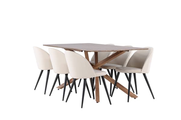 Spisebord Piazza 180x90 cm Mokka