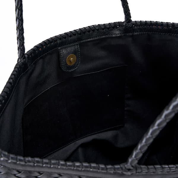 Shopper taske, 13x48x63 cm, Sort, Læder