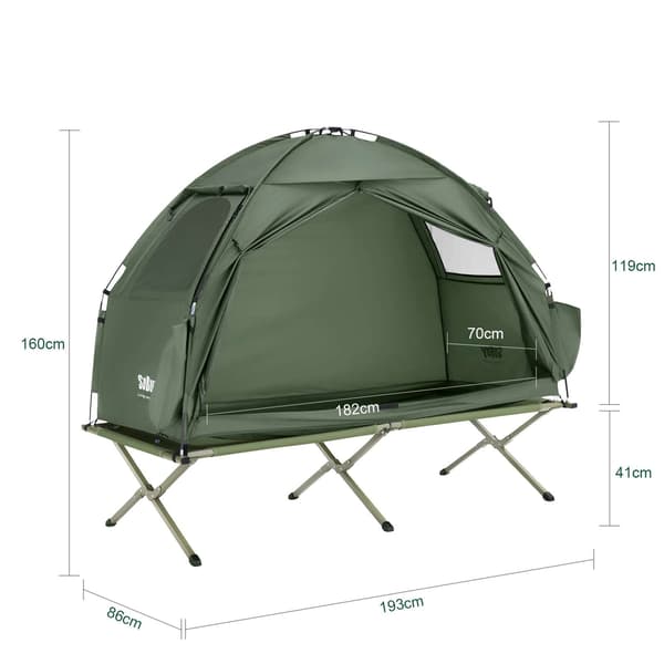 Telt, OGS32-II-GR, 193x86x160 cm, Grøn