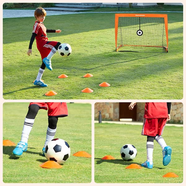 Fodboldmål, 120x91x91 cm, Orange