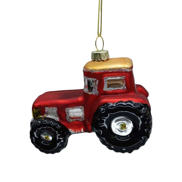 Julgransdekoration Joy Traktor 9 cm Glas