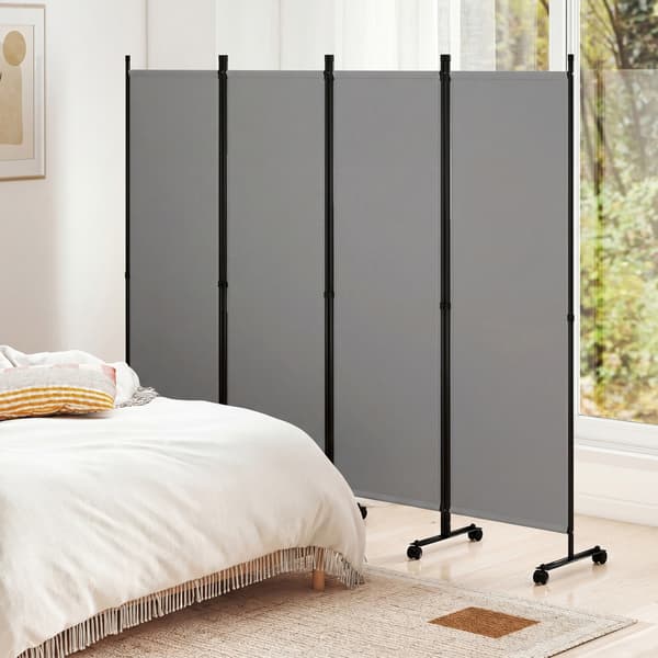 Rumdeler 4-panel 221x36x173 cm grå