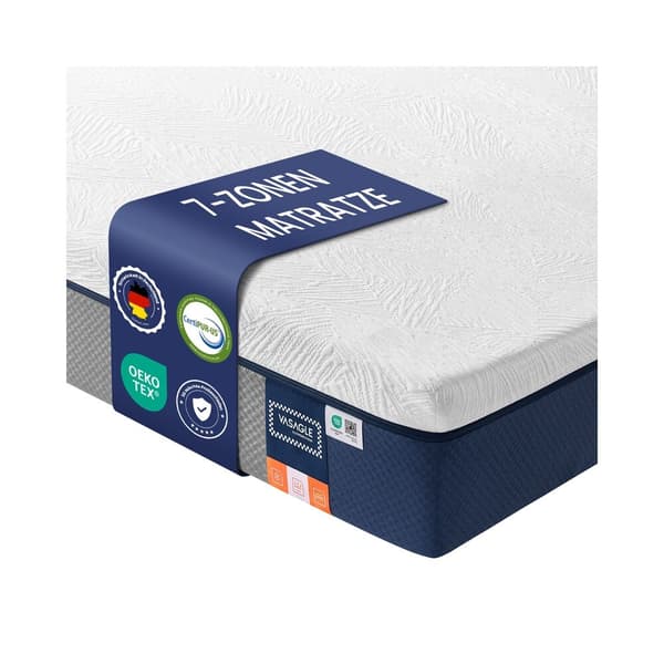 Madrass 90x200x20 cm Blå Gel Memory Foam
