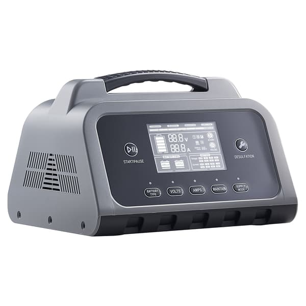 Batterioplader 20A LCD-display Trickle vedligeholder Desulfator ABS+PC