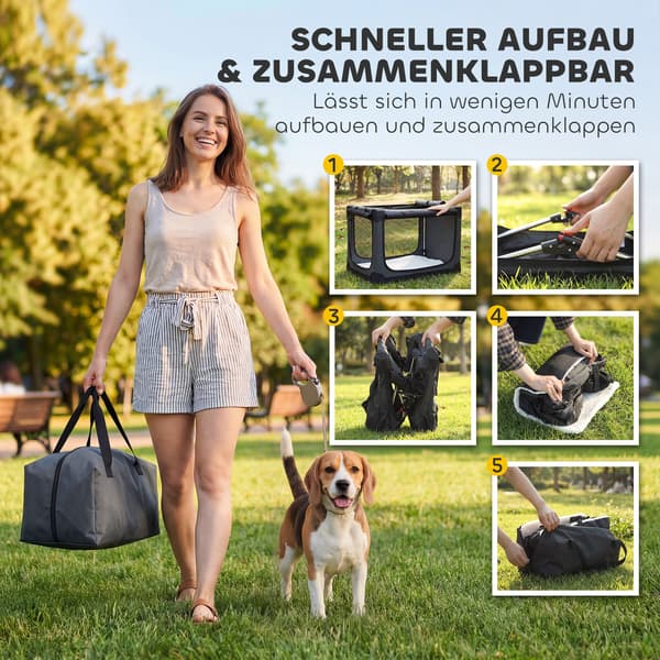 Hundetransportkasse 76x54x54 cm Grøn Foldbar