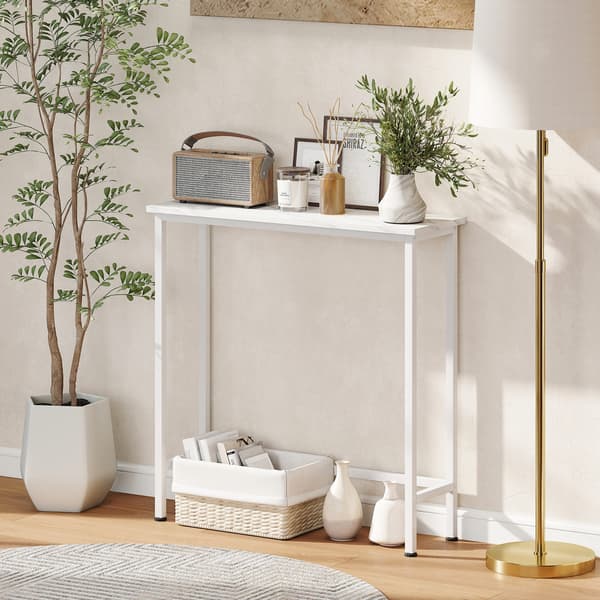 Konsolbord, 75x24x76 cm, Vit