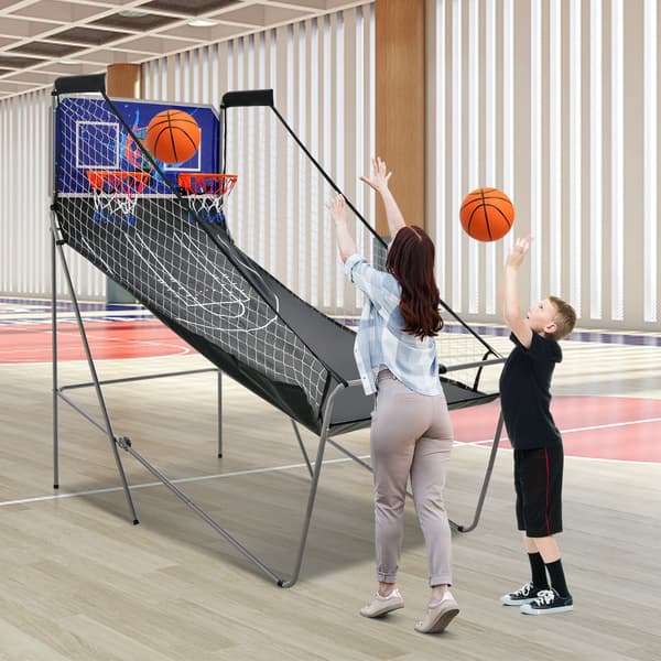 Basketball arkadespil foldbart 110x208x206 cm navy