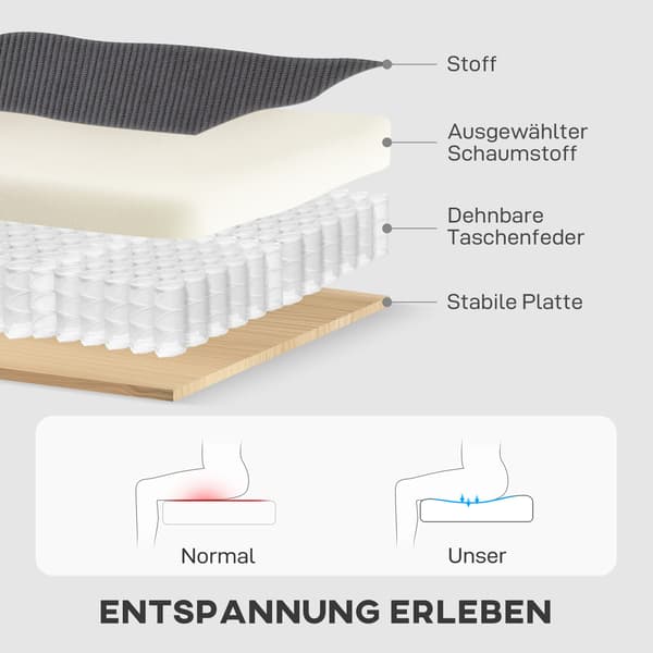 Bäddsoffa, L-formad gästssoffa 205x135x76 cm, mörkgrå, förvaring
