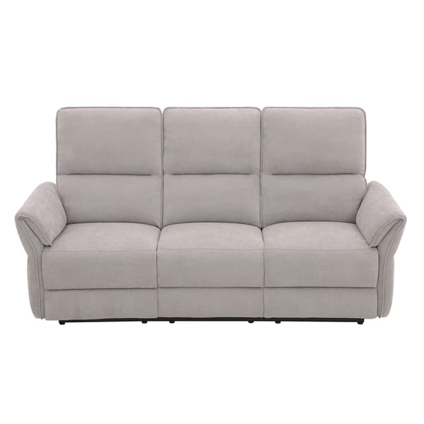 Fåtöljsoffa DAMIKA 200x92x103 cm Grå Chenille Tyg