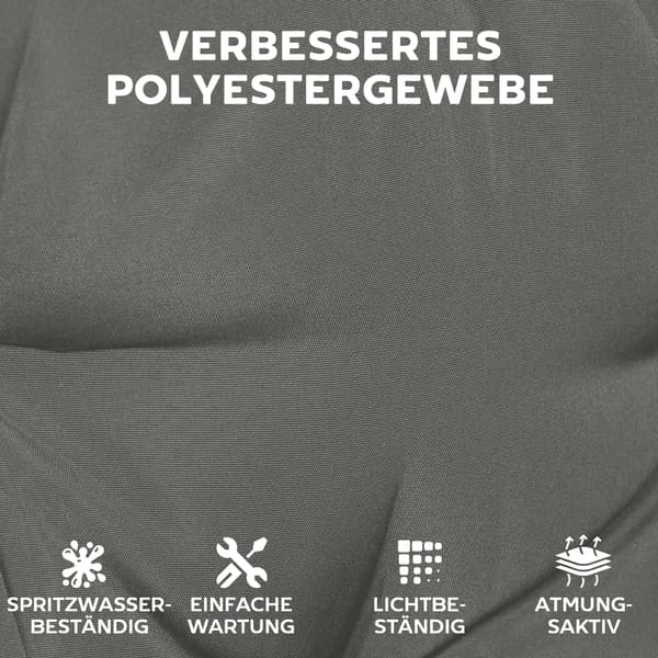 Sittdyna Set 39,5x39,5x10 cm Mörkgrå Polyester