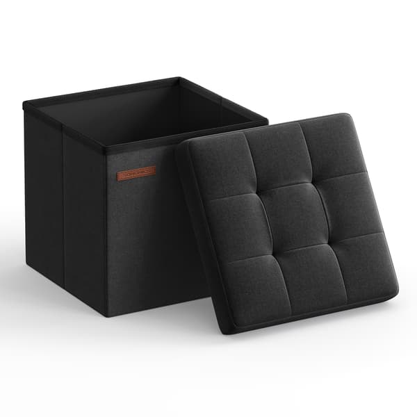 Opbevaringspuf MINOTA 30x30x30 cm blæk sort