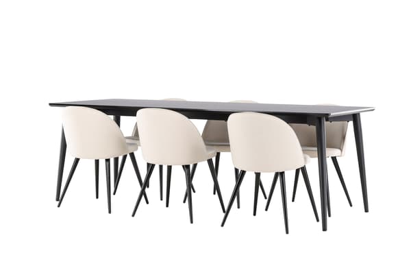 Spisebord Ellis 230x85 cm Sort
