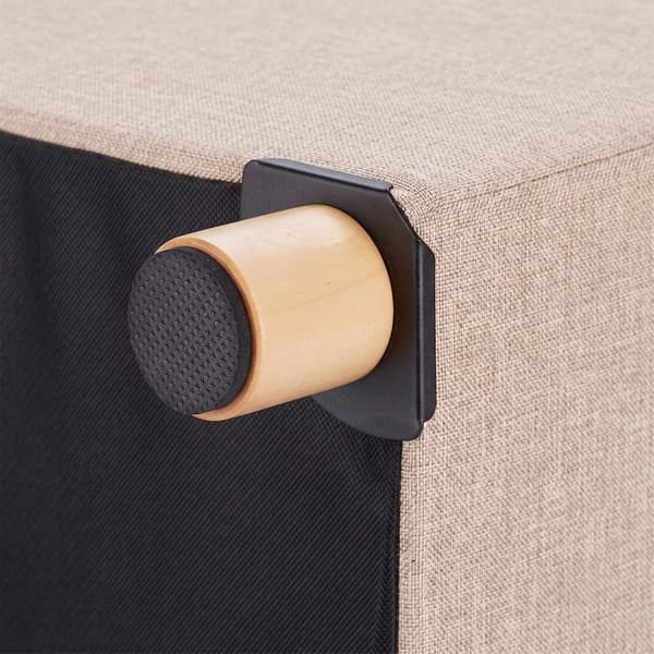 Opbevaringspuf med sæde, beige nuancer, Kodustaar
