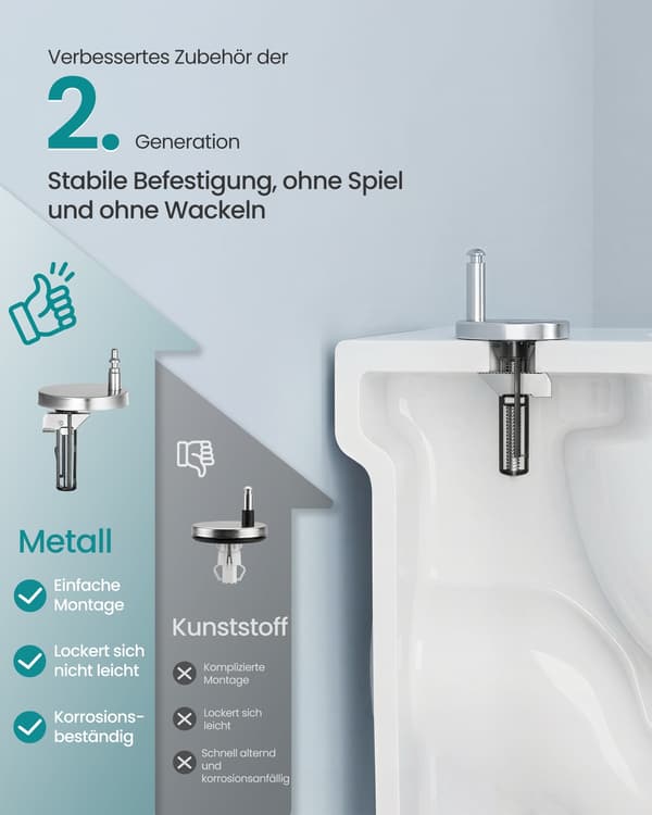 Toalettsits 44,3x36,8 cm Vit Plast