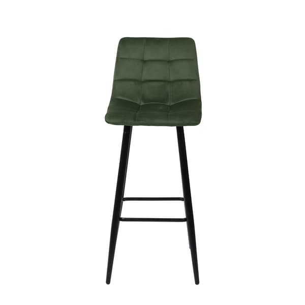 Barstol CHILLI 42x52x104 cm Grön Sammet