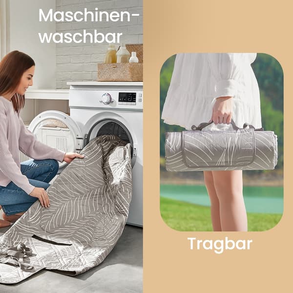 Picnicteppe 300x200 cm Khaki Vanntett