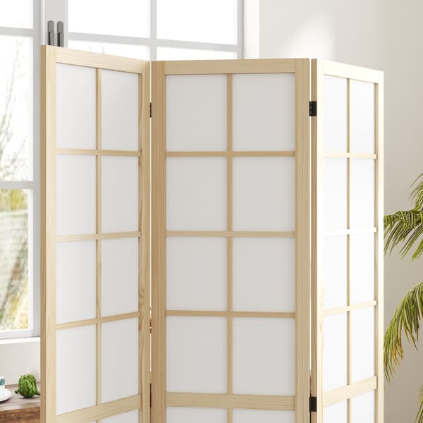 Foldbar rumdeler 120x170 cm naturtræ
