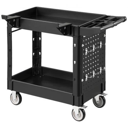 Utilityvogn 2 niveau 101x44x84.5 cm sort