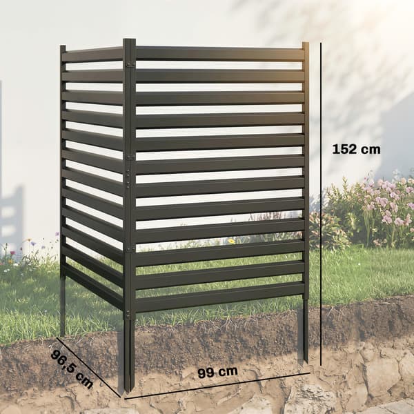 Havelåge 91x152 cm Sort Metal