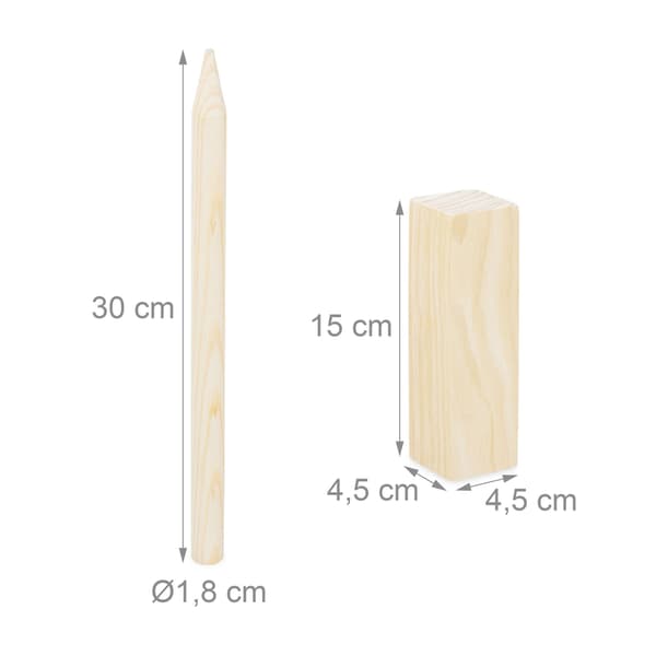 Vikingaspel set 30x5x5 cm naturträ röd, Kodustaar