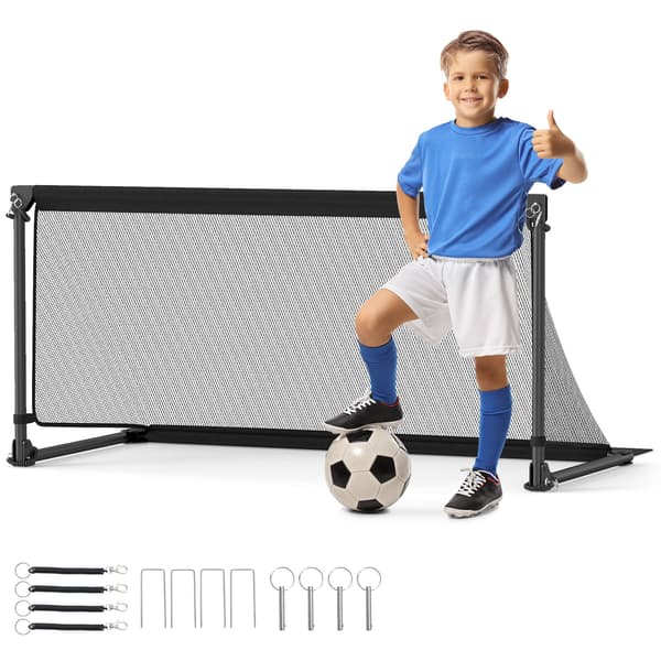 Bærbart fodboldmål 120x57x60 cm sort