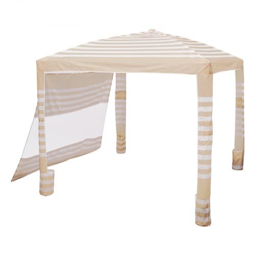 Strandcabana, 240x240x240 cm, Blå, Solskærm