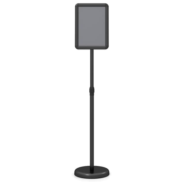 Skilt-holder stativ justerbar højde 76-131 cm sort