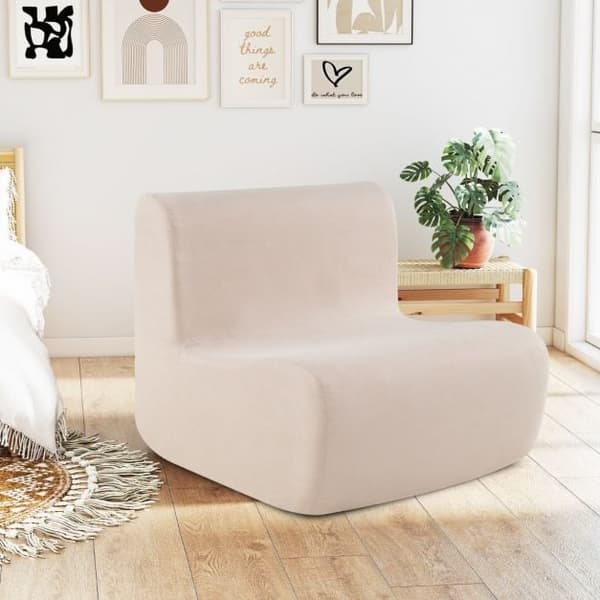 Golvsoffa Fåtölj, 84x82x69 cm, Beige, Sammet , Star
