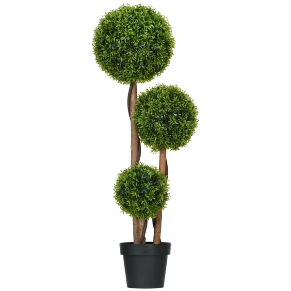 Kunstig buksbomplante, 110 cm, grøn, UV-resistent