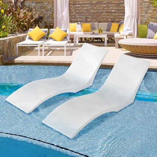 Solstolar för pool, set om 2, 180x60x56 cm, PE-material