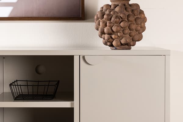 Garderobeskab Piring Beige stål