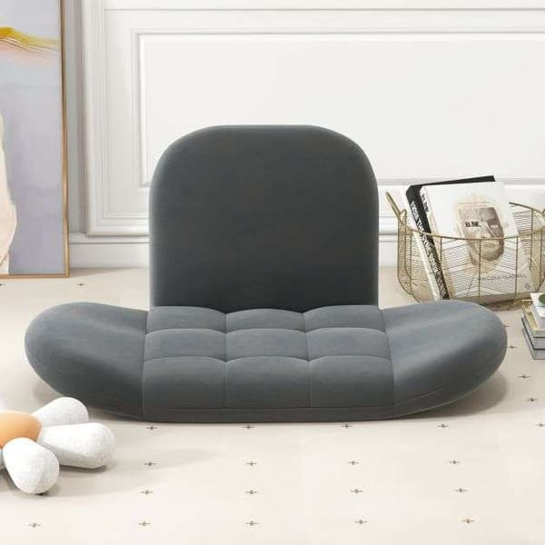 Foldbar gulvspilstol, 60-88x72x40-57 cm, Grå , Star