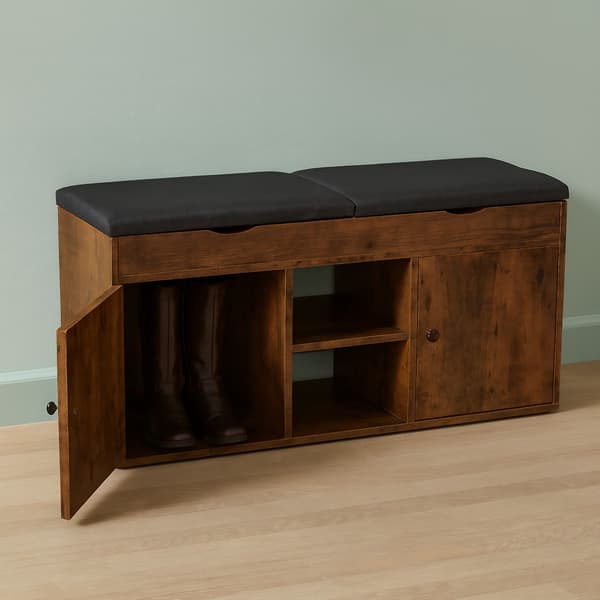Skobænk 49,5x100x34 cm med opbevaring, Kodustaar