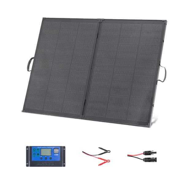 Solpanel, 200W foldbar monokrystallinsk, 119x90x3,3 cm, bærbar