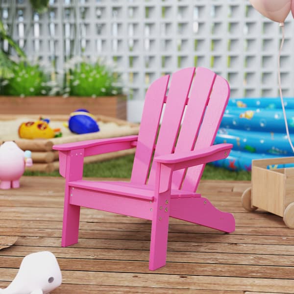 Børne Adirondack-stol 53,3x52,1x63,5 cm pink