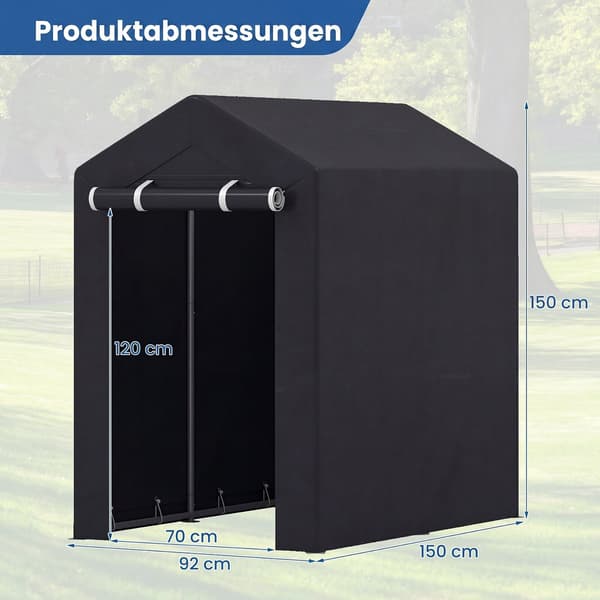 Kannettava varastokatos 6x4x5,5 jalkaa tummanharmaa