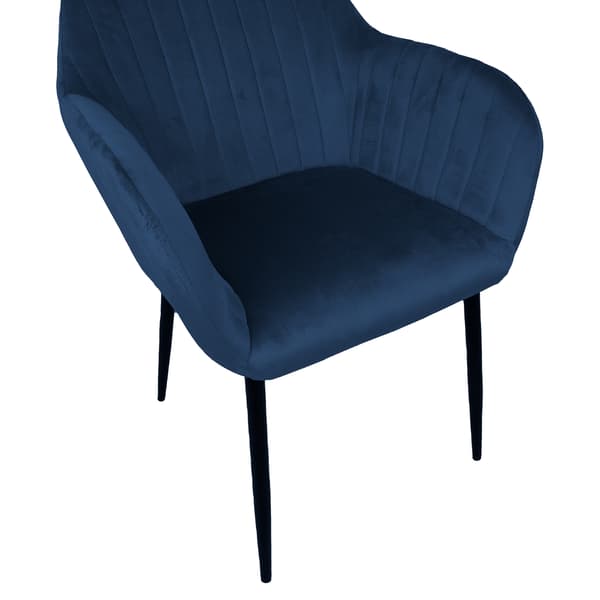 Stol Evelin 58x59x81 cm Blå Sammet