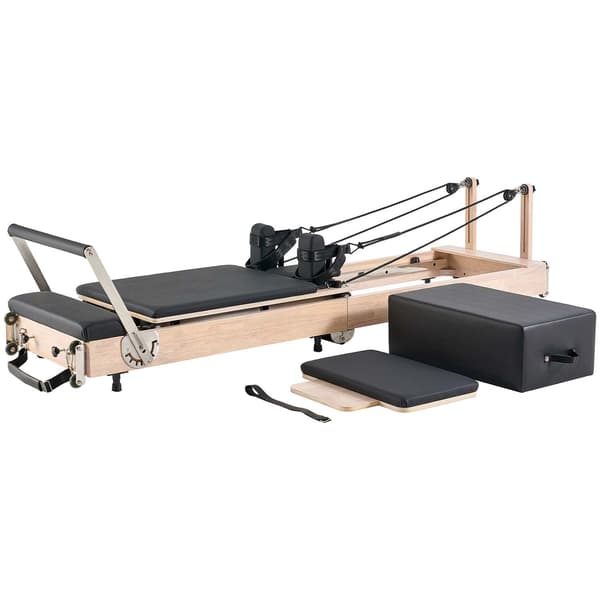 Pilates Reformer, 238x68x57 cm, Trä, Fällbar, Hemmagymutrustning