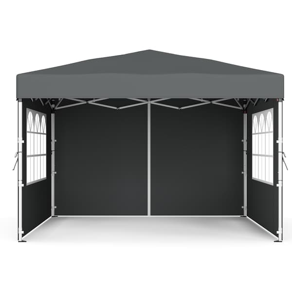 Pavillon 3x3x2,6 m Grå PE-plast og stål