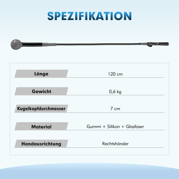 Golflyöntiharjoitteluvälineet 2 kpl 120 cm harmaa