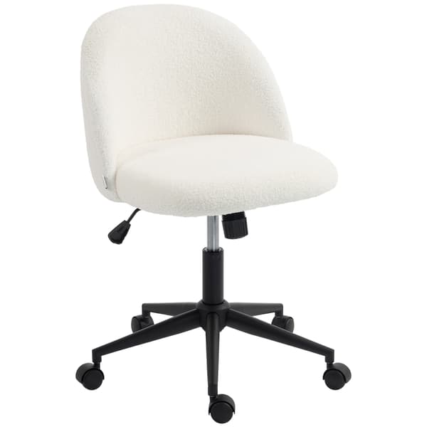 Svingbar kontorsstol 52x59x75,5-84,5 cm krämvit